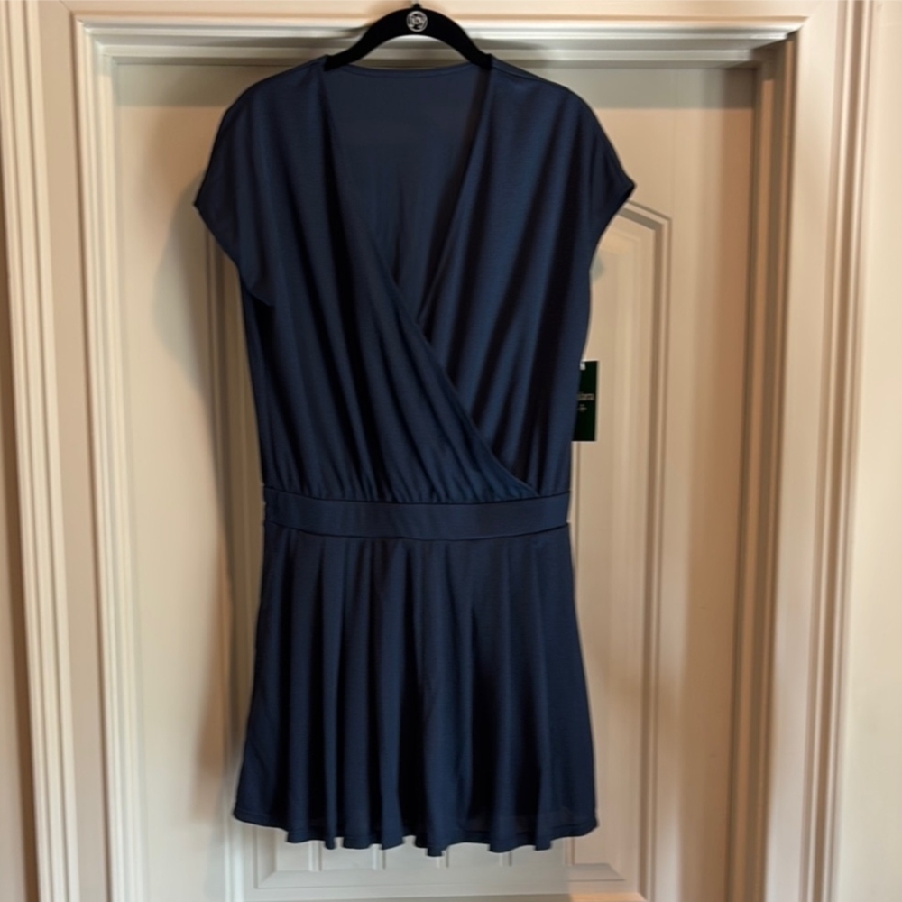 HALARA Deep Blue Textured Romper